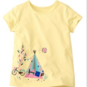 Hanna Andersson Buttercup Campsite Art Tee